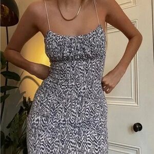 Urban Outfitters Black and White Patterned Mini Dress